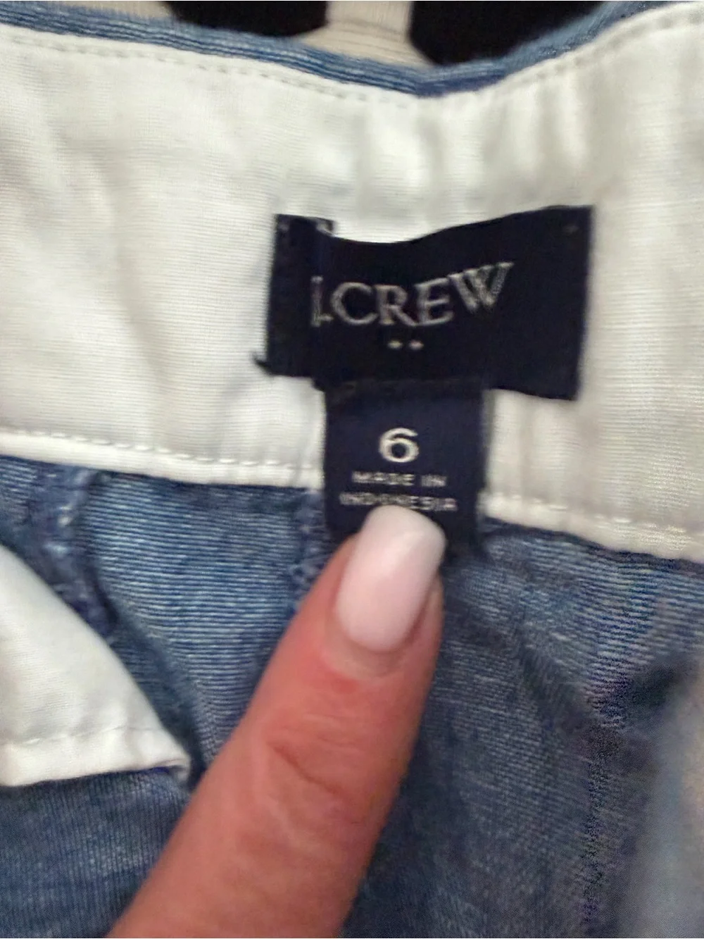 J. Crew Women's Chambray High-Waist Shorts - Light Blue